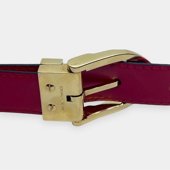 Authentic Louis Vuitton Epi Leather Ceinture 85 Gold Buckle Belt - Picture 8 of 9